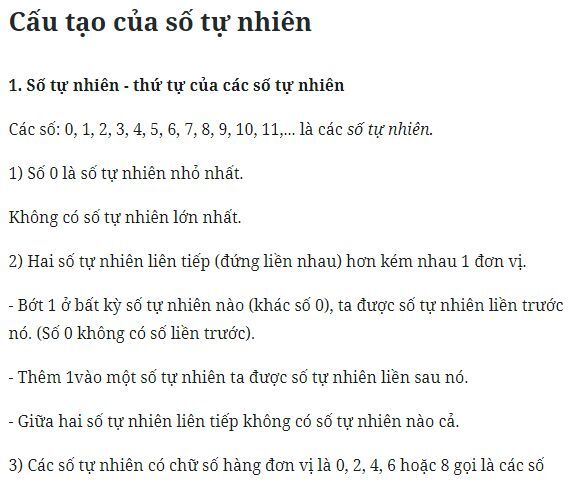 Cần nắm vững cấu tạo số tự nhiên để làm tốt bài toán liên quan