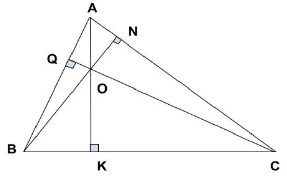 Tính chất ba đường cao trong tam giác thường